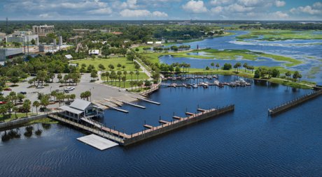 Lake Tohopekaliga waterfront and Big Toho Marina in Kissimmee, Osceola County, Florida