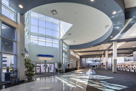 Orlando Sanford International Airport terminal interior in Central Florida