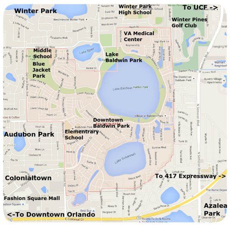 Baldwin Park Neighborhood Map