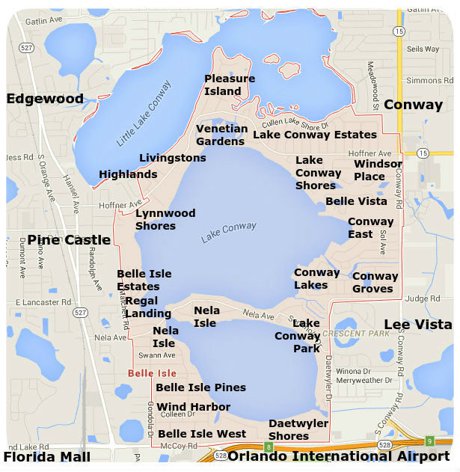 Neighborhood Map of Belle Isle