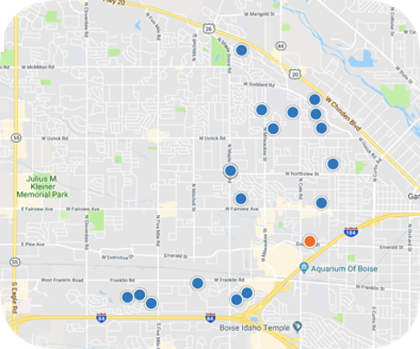 west Boise real estate map search