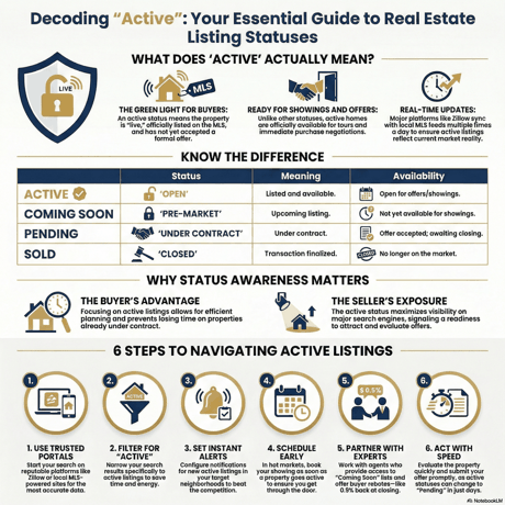 Infographic of What does Active Mean in Real Estate