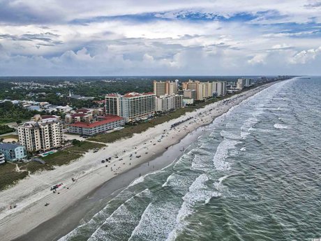 Aerial Image over Myrtle Beach Shoreline