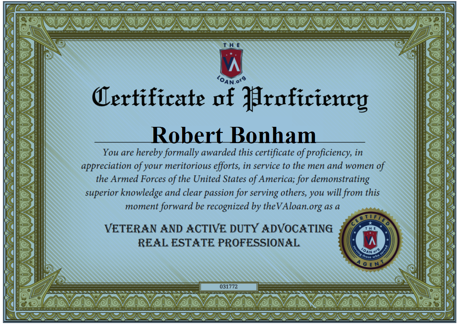 Robert Bonham VA Certified