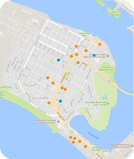 coronado interactive map search