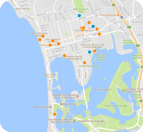 pacific beach map search