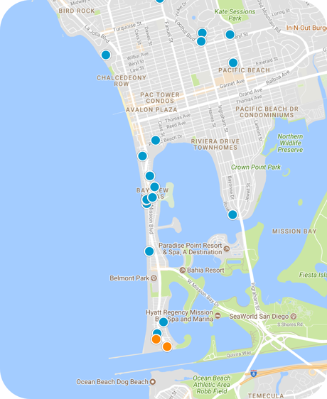 mission beach map search