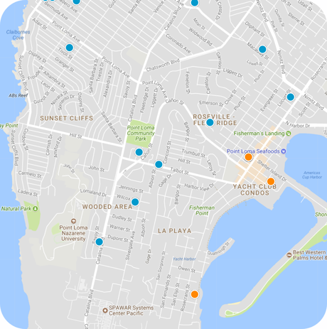 Point Loma Real Estate Search All Point Loma Homes And Condos For Sale   Hssd%252Fpoint Loma Map Search 