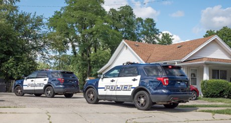 Police dispatched to a neighborhood crime scene  