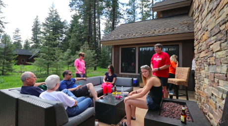 Backyard life at Suncadia that inspired my backyard transformation, pea gravel and fire pit