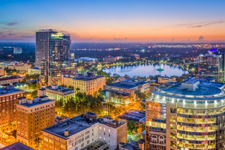 Downtown Orlando in the evening