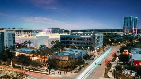 Lake Nona Town Center along Lake Nona Blvd