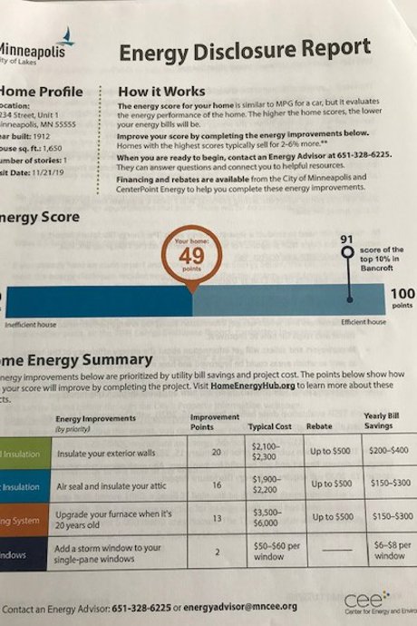 Energy Disclosure Summary 