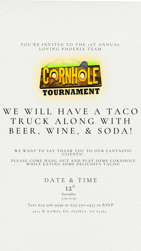 Cornhole tournament LPT
