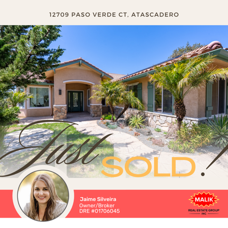 Just Sold! 12709 Paso Verde Ct, Atascadero