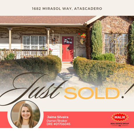 Just Sold! 1682 Mirasol Way, Atascadero