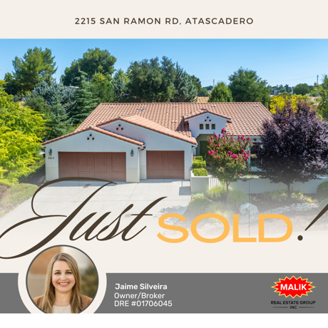 Just Sold! 2215 San Ramon Rd, Atascadero, CA