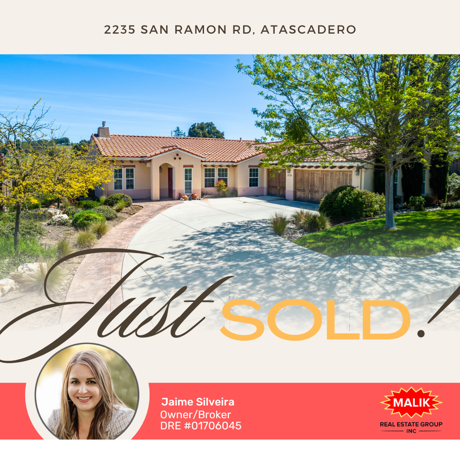 Just Sold! 2235 San Ramon Rd, Atascadero