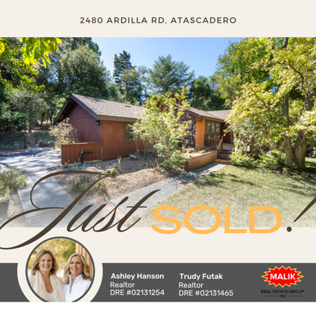 Just Sold! 2480 Ardilla Rd, Atascadero