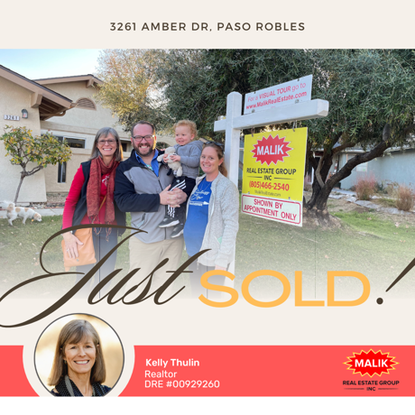 (Buyer) Just Sold! 3261 Amber Dr, Paso Robles