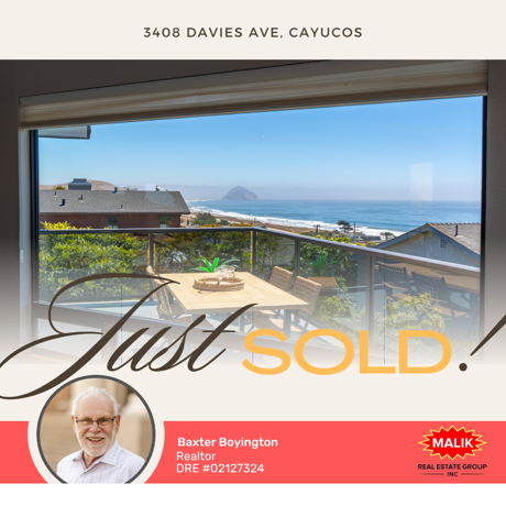 Just Sold! 3408 Davies Ave, Cayucos