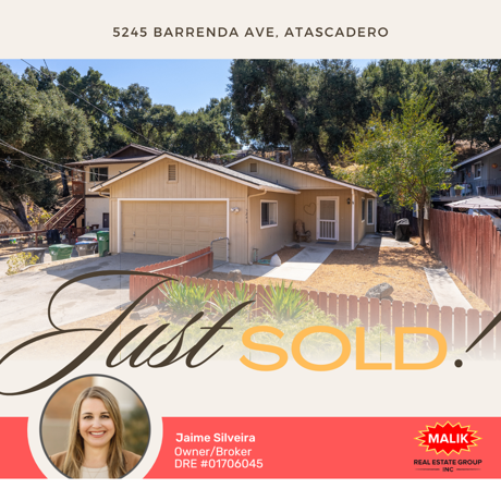 Just Sold! 5245 Barrenda Ave, Atascadero