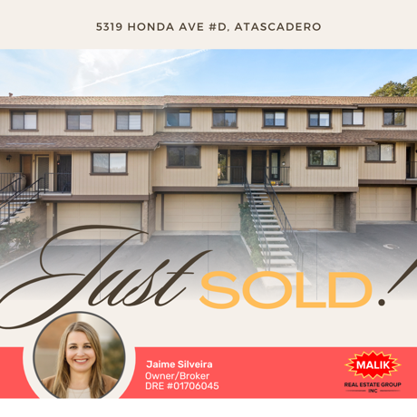 Just Sold! 5319 Honda Ave, #D, Atascadero