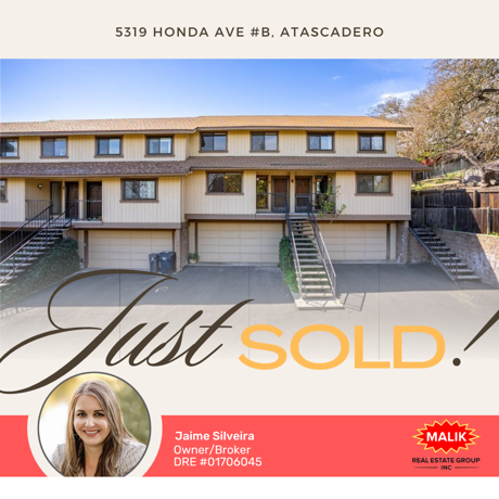 Just Sold! 5319 Honda Ave, #B, Atascadero