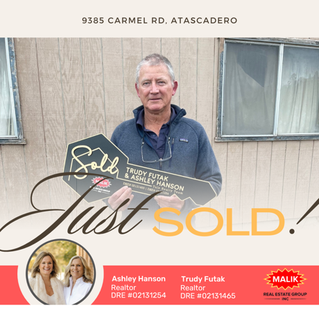 Just Sold! 9385 Carmel Rd, Atascadero