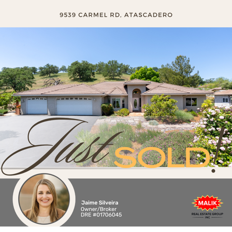 Just Sold! 9539 Carmel Rd, Atascadero