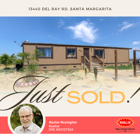 Just Sold! 13440 Del Ray Rd, Santa Margarita