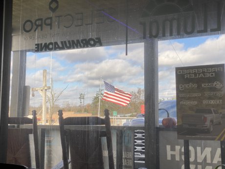 United States Flag at Solar Shade in Warren County