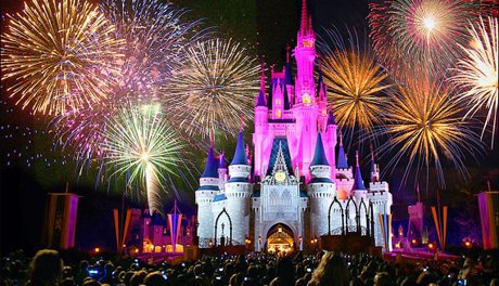 Fireworks over the Magic Kingdom at Walt Disney World