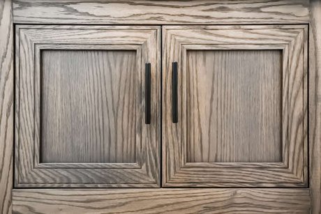 Space conscious rustic modern bathroom remodel with freestanding tub