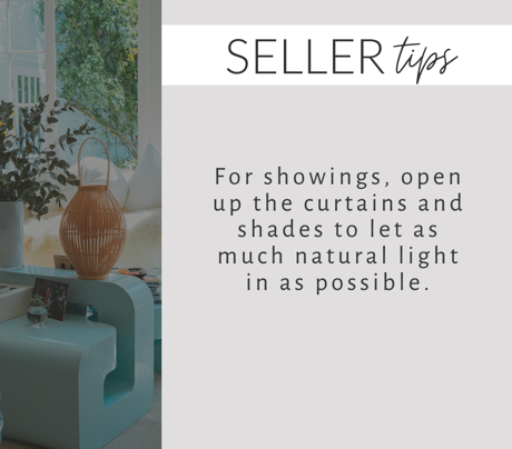 Seller Tip #2 - Natural Light