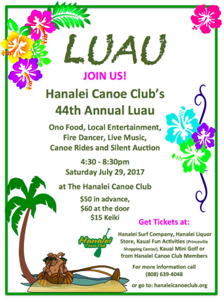 Hanalei Canoe Club's 44th Annual Luau