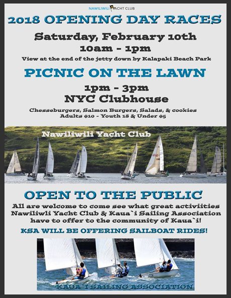 Nawiliwili Yacht Club 2018 Opening Day Races