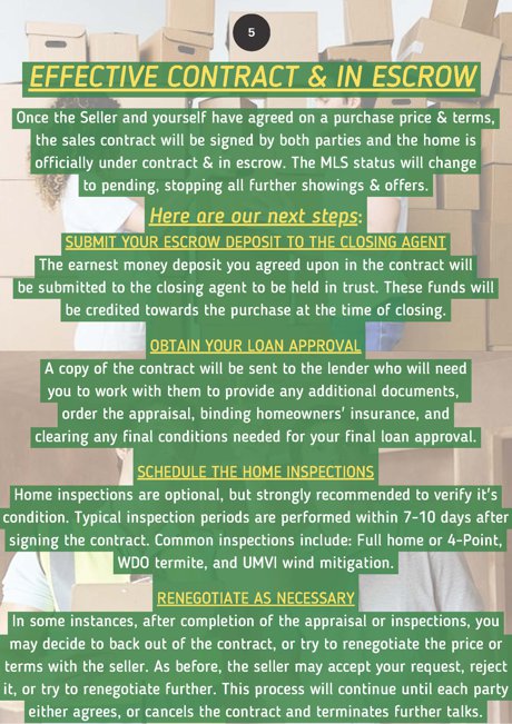 Effective Contract & In Escrow