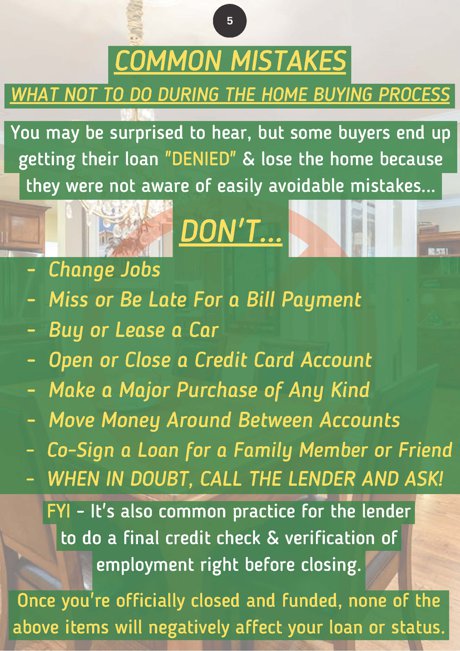 Common Buyer Mistakes