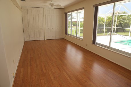 Long view of the family room in Venice Gardens