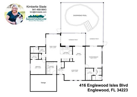 Floor Plan of 416 Englewood Isles Florida