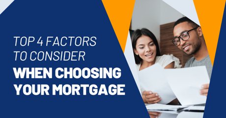 Mortgage factors to consider when choosing your mortgage