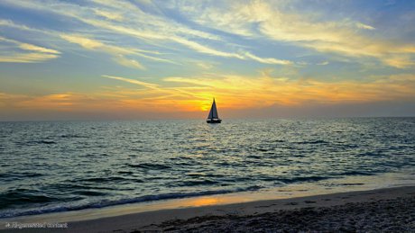 Sunset over Nokomis Beach