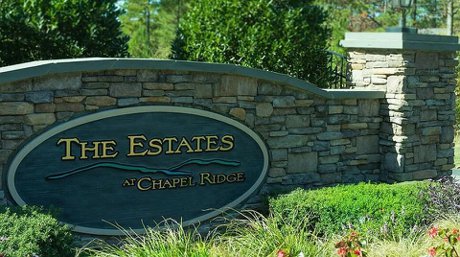 Estates at Chapel Ridge gated community in Pittsboro NC