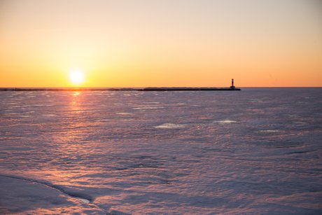 petoskey ice little traverse bay 2018 photo