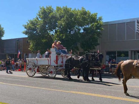 Picture of Ashton Idaho Community parade on main street.
