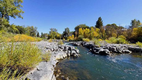 The river at Keefer Park in St Anthony