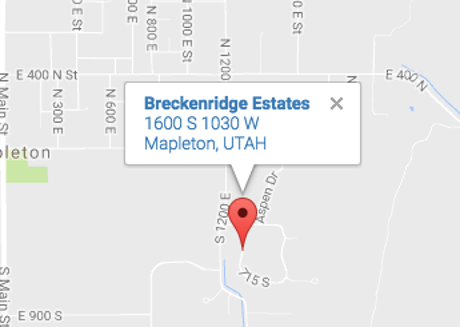 Breckenridge Estates Mapleton Utah map