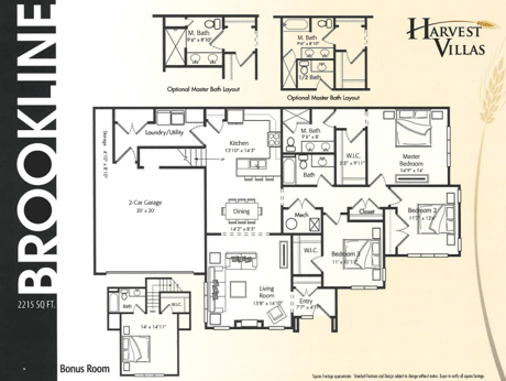 Harvest Villas Brookline floor plan