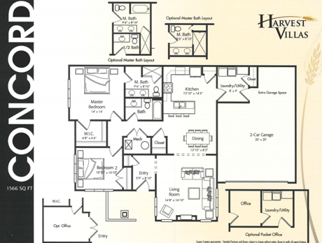 Harvest Villas Concord floor plan